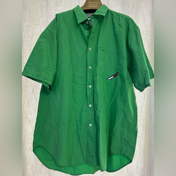 Tommy Hilfiger Other - 🔥2/$25 Tommy Hilfiger Vibrant Green Casual Shirt